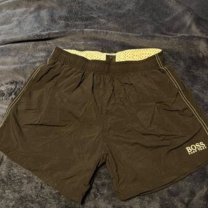 Black Hugo Boss swim shorts